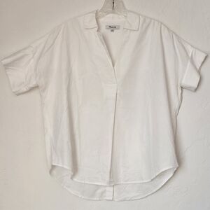 Madewell Courier Short Sleeve Button Back Blouse Sz Xs